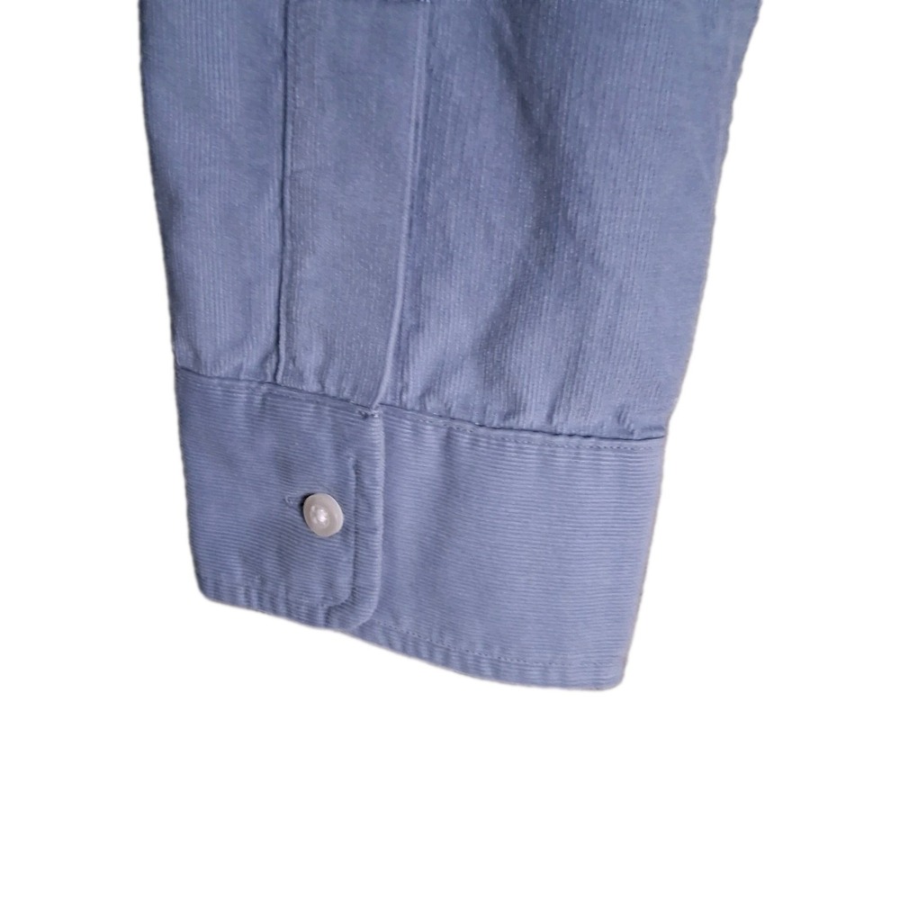 NWOT FRANK & EILEEN Womens Size Small Barry Corduroy Blue Long Sleeve Shirt $258 - Picture 7 of 16